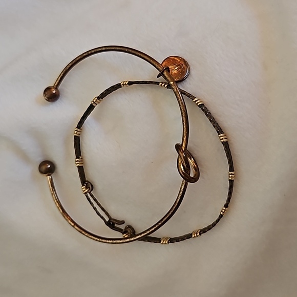 3/$30 Rustic Knot Cuff Bracelet and Bronze Two-tone Bracelet - Picture 4 of 9